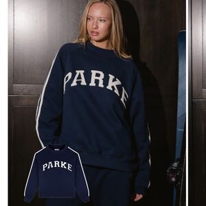 PARKE Mock neck Navy Sweatshirt - 100% authentic + launched in spring collection